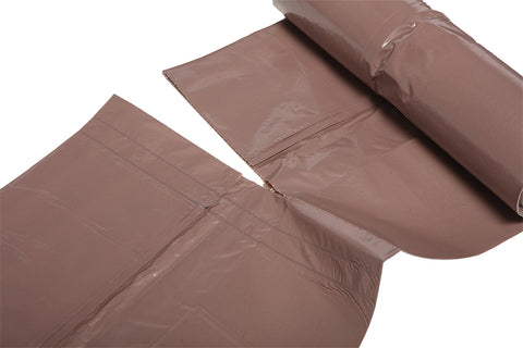 Szemeteszsák 60L, 60x70cm, barna, erősített, vastagság 35mic, 10db