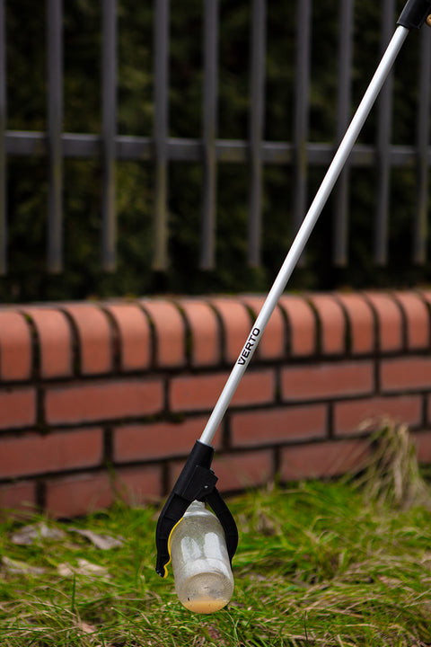 Szemétfelszedő csipesz, rugós, forgófejes, 76cm