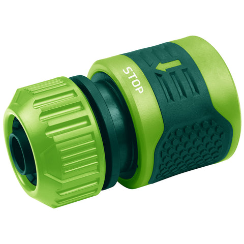 Tömlő gyorscsatlakozó 1/2", vízstoppos, kétkomponensű, min. rendelés: 5db