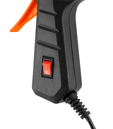 Ragasztópisztoly, 7mm, 100W, 60db ragasztópatron, 3 pótfej, hordtáska