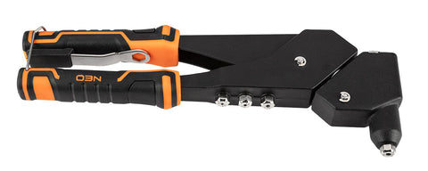 NEO TOOLS 18-102-1 Popszegecshúzó, multi fejbeállítás, acél és alumínium szegecsekhez, 2,4/3,2/4,0/4,8 mm
