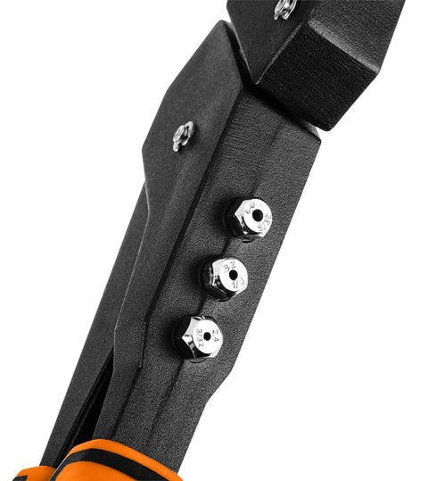 NEO TOOLS 18-102-1 Popszegecshúzó, multi fejbeállítás, acél és alumínium szegecsekhez, 2,4/3,2/4,0/4,8 mm