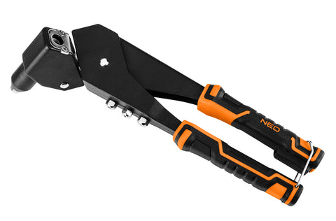 NEO TOOLS 18-102-1 Popszegecshúzó, multi fejbeállítás, acél és alumínium szegecsekhez, 2,4/3,2/4,0/4,8 mm