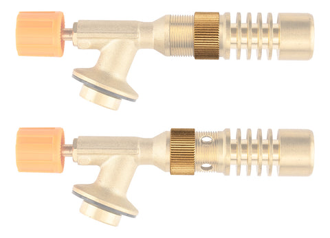 Gázégőfej menetes, réz, gázszabályzó csappal és lángterelő gyűrűvel