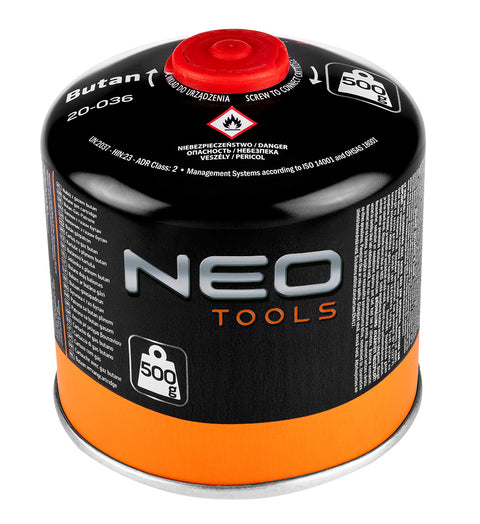 NEO TOOLS 20-060 Kemping gázégő+ 2db gázpalack