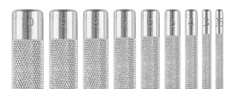 Bőrlyukasztó készlet, szénacél, 9db-os, 2,5-10mm, oxfordszövet tok