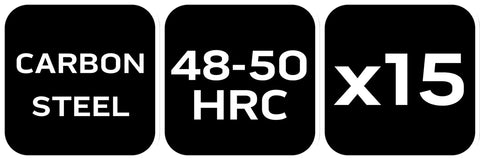 Bőrlyukasztó készlet, szénacél, 15db-os, 2-22mm, oxfordszövet tok