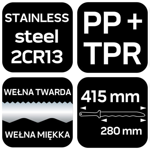 Kés, szigetelésvágó, 280mm-es penge, 415mm teljes hossz