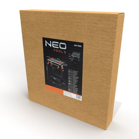 NEO TOOLS 44-700 Állítható munkapad, alumínium 60 x 58 x 77-107cm
