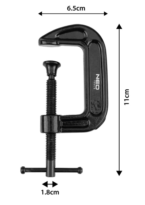 Kézi szorító, öntöttvas, 50mm, 2", 208g, NEO TOOLS
