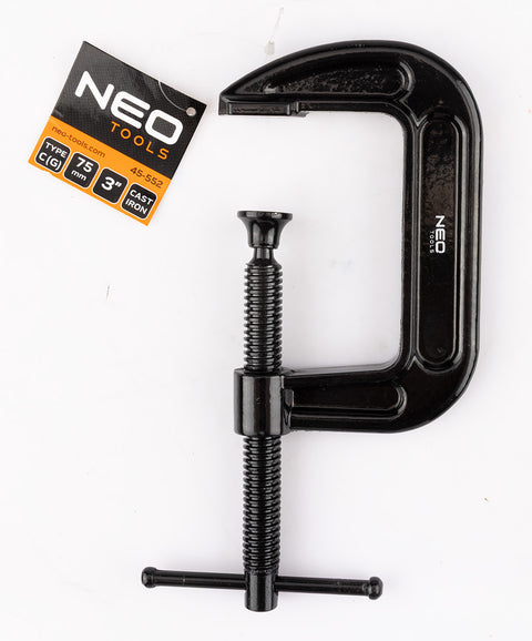 Kézi szorító, öntöttvas, 75mm, 3", 485g, NEO TOOLS