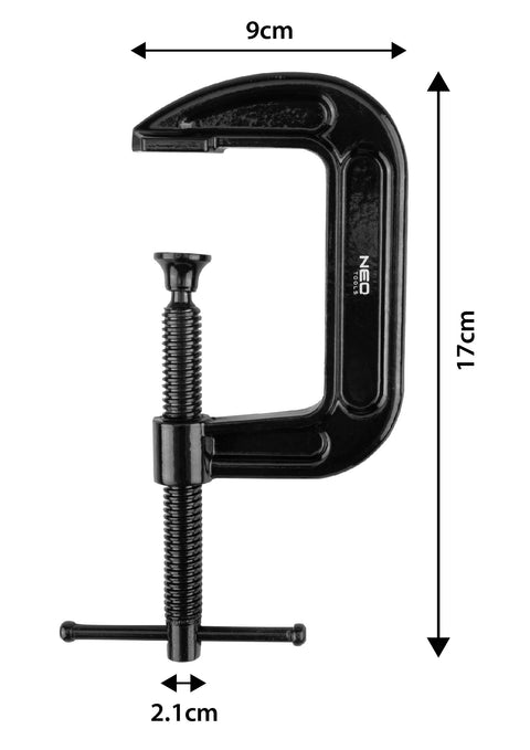 Kézi szorító, öntöttvas, 75mm, 3", 485g, NEO TOOLS