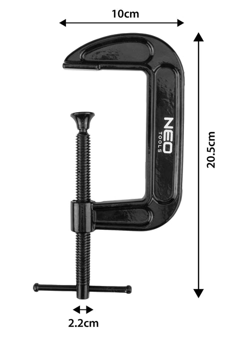 Kézi szorító, öntöttvas, 100mm, 4", 567g, NEO TOOLS