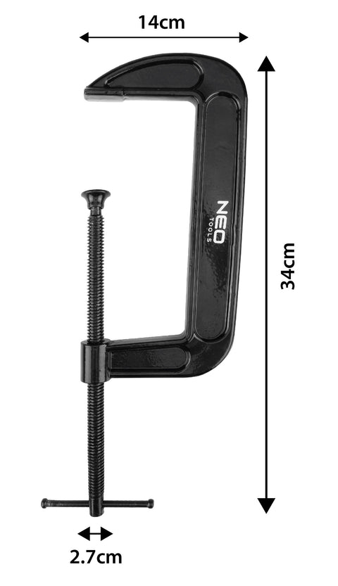 Kézi szorító, öntöttvas, 200mm, 8", 1570g, NEO TOOLS