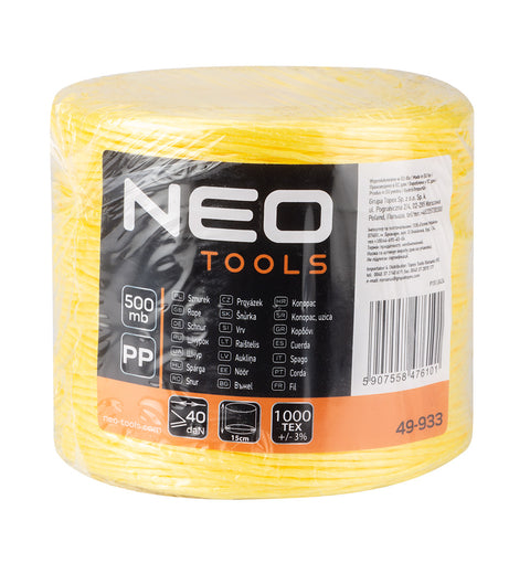 NEO TOOLS 49-933 Polipropilén, PP, zsinór, 500m