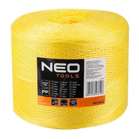 NEO TOOLS 49-934 Polipropilén, PP, zsinór, 2000m