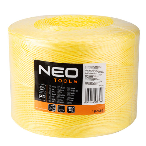 NEO TOOLS 49-934 Polipropilén, PP, zsinór, 2000m