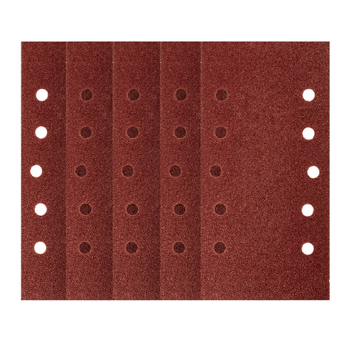 Csiszolópapír tépőzáras 115x230mm, K60, lyukas, 5db