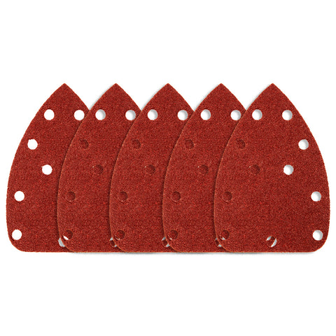 Csiszolópapír tépőzáras deltacsiszolóhoz 140x140x80mm, K80, 11 lyukas, 5db, min. rendelés: 5cs