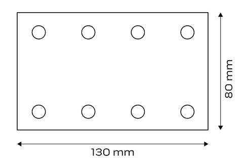 Csiszolópapír tépőzáras 80x130mm, P80, 8 lyukas, 04-623-hoz, 5db