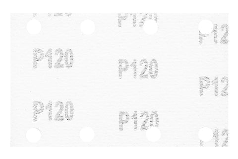 Csiszolópapír tépőzáras 80x130mm, P120, 8 lyukas, 04-623-hoz, 5db