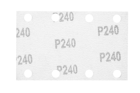 Csiszolópapír tépőzáras 80x130mm, P240, 8 lyukas, 04-623-hoz, 5db