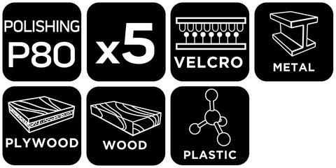 Csiszolópapír tépőzáras 113x113mm, P120, 8 lyukas, 04-623-hoz, 5db