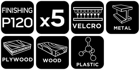 Csiszolópapír tépőzáras 113x113mm, P240, 8 lyukas, 04-623-hoz, 5db