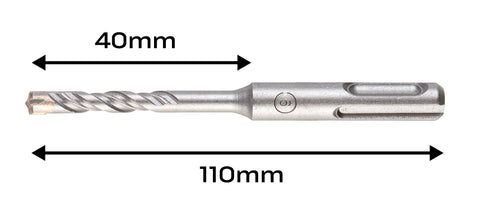 Betonfúró SDS PLUS 6x110mm, S4 type, 4 élű, vasbetonhoz