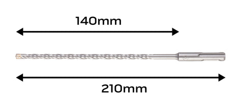 Betonfúró SDS PLUS 6x210mm, S4 type, 4 élű, vasbetonhoz