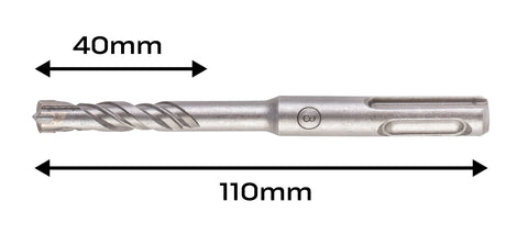 Betonfúró SDS PLUS 8x110mm, S4 type, 4 élű, vasbetonhoz