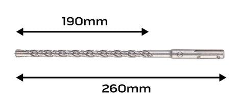 Betonfúró SDS PLUS 8x260mm, S4 type, 4 élű, vasbetonhoz