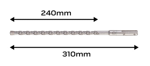 Betonfúró SDS PLUS 8x310mm, S4 type, 4 élű, vasbetonhoz