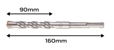 Betonfúró SDS PLUS 14x160mm, S4 type, 4 élű, vasbetonhoz