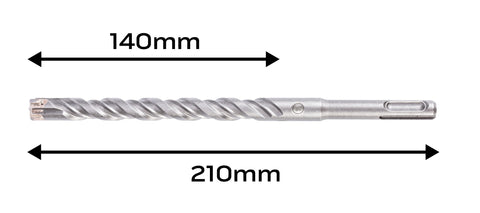 Betonfúró SDS PLUS 14x210mm, S4 type, 4 élű, vasbetonhoz
