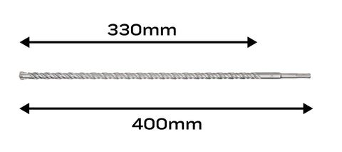 Betonfúró SDS PLUS 14x400mm, S4 type, 4 élű, vasbetonhoz