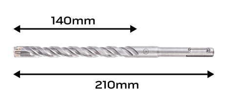 Betonfúró SDS PLUS 16x210mm, S4 type, 4 élű, vasbetonhoz
