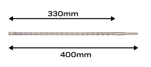 Betonfúró SDS PLUS 16x400mm, S4 type, 4 élű, vasbetonhoz