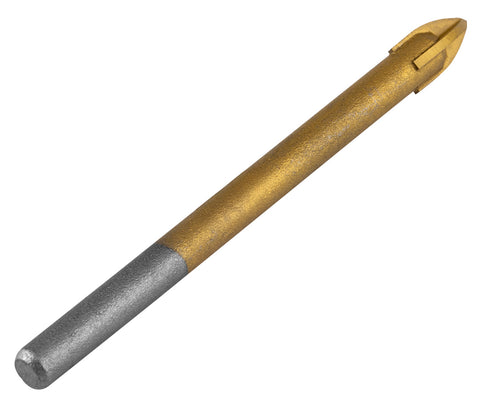 Univerzális, 4 élű üvegfúró, fa, műanyag, fém kőzetanyagok fúrásához, titánium bevonat, 4mm