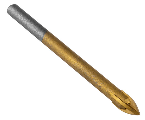 Univerzális, 4 élű üvegfúró, fa, műanyag, fém kőzetanyagok fúrásához, titánium bevonat, 4mm