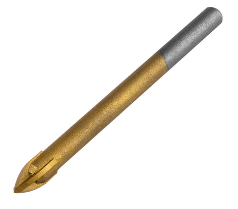 Univerzális, 4 élű üvegfúró, fa, műanyag, fém kőzetanyagok fúrásához, titánium bevonat, 4mm