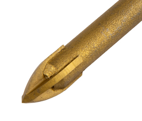 Univerzális, 4 élű üvegfúró, fa, műanyag, fém kőzetanyagok fúrásához, titánium bevonat, 4mm