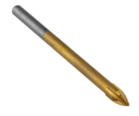Univerzális, 4 élű üvegfúró, fa, műanyag, fém kőzetanyagok fúrásához, titánium bevonat, 5mm