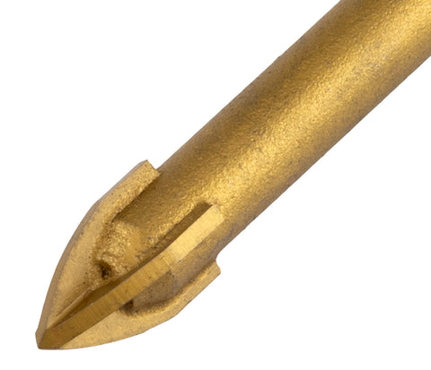 Univerzális, 4 élű üvegfúró, fa, műanyag, fém kőzetanyagok fúrásához, Titánium bevonat, 8mm