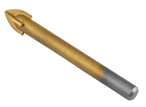 Univerzális, 4 élű üvegfúró, fa, műanyag, fém kőzetanyagok fúrásához, Titánium bevonat, 12mm