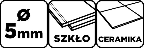 Üvegfúró, kerámia, kőzet, üveg fúráshoz, 5mm