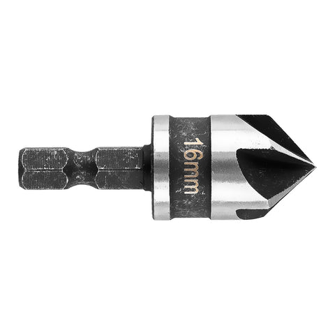 Süllyesztőfúró, csavarfejekhez, 1/4" hatszög szár, 16mm