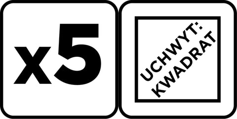 Törtcsavar kihajtó készlet, 4szög vég, 3-19mm, 5db