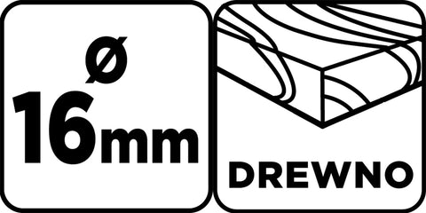 Fafúró hosszú, 16x400mm