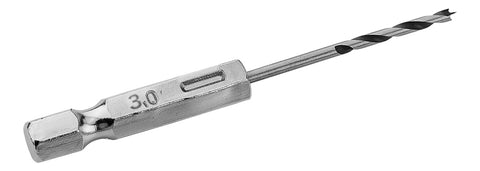 Fafúró, 1/4" hatszög szárral, 3mm, min. rendelés: 3db